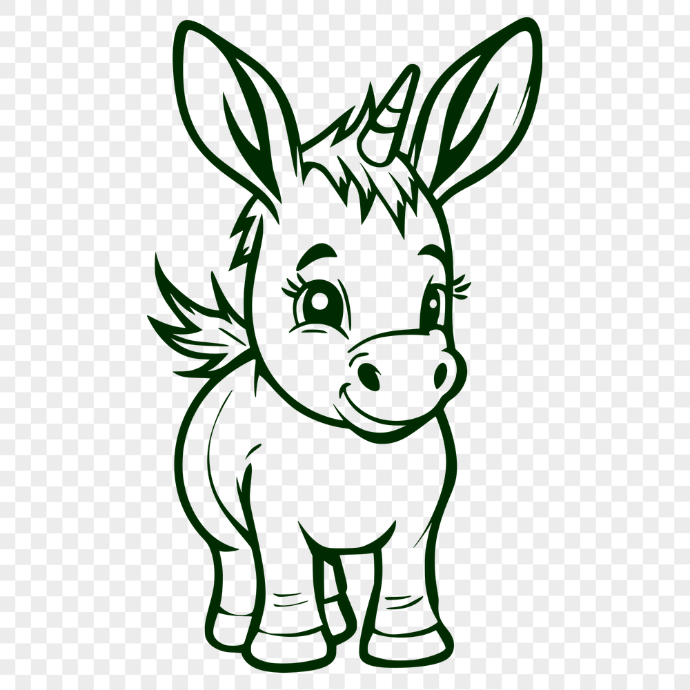 Standing Donkey Printable Artwork