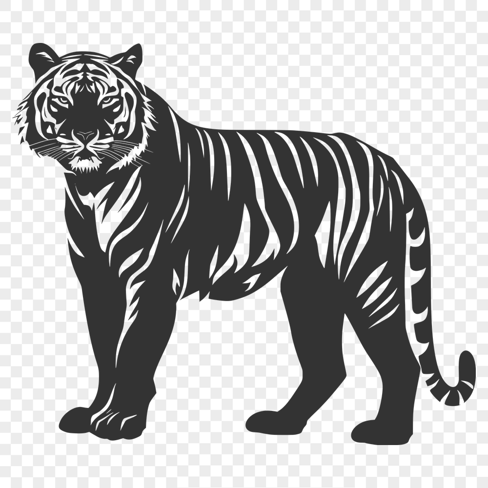 Standing Tiger Vector Craft File