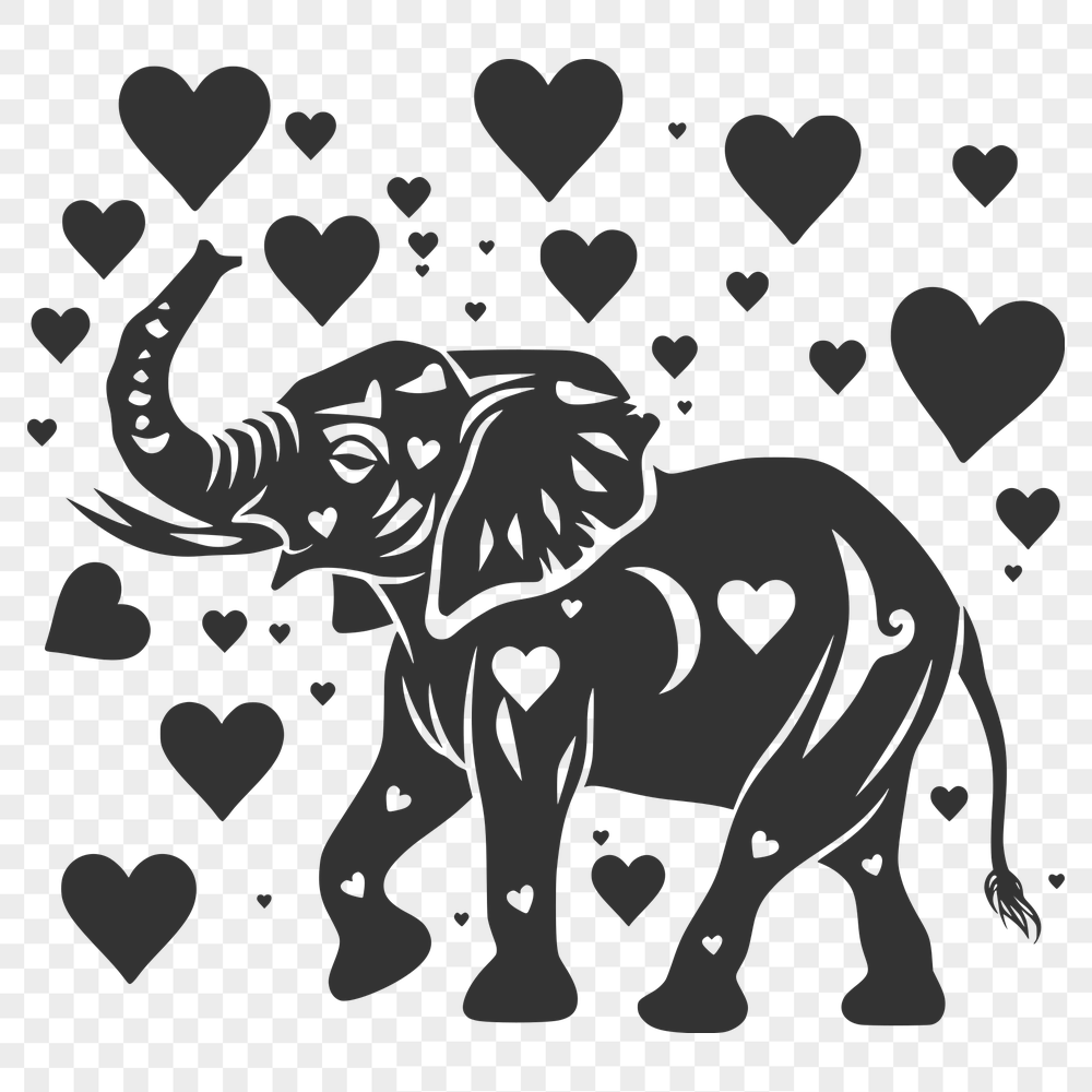 Free Standing Elephant SVG