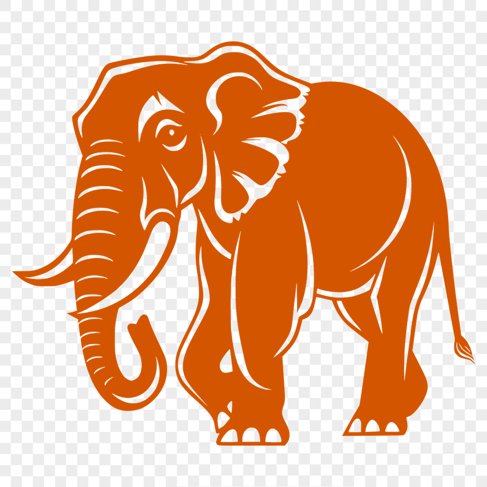 Standing Elephant Template