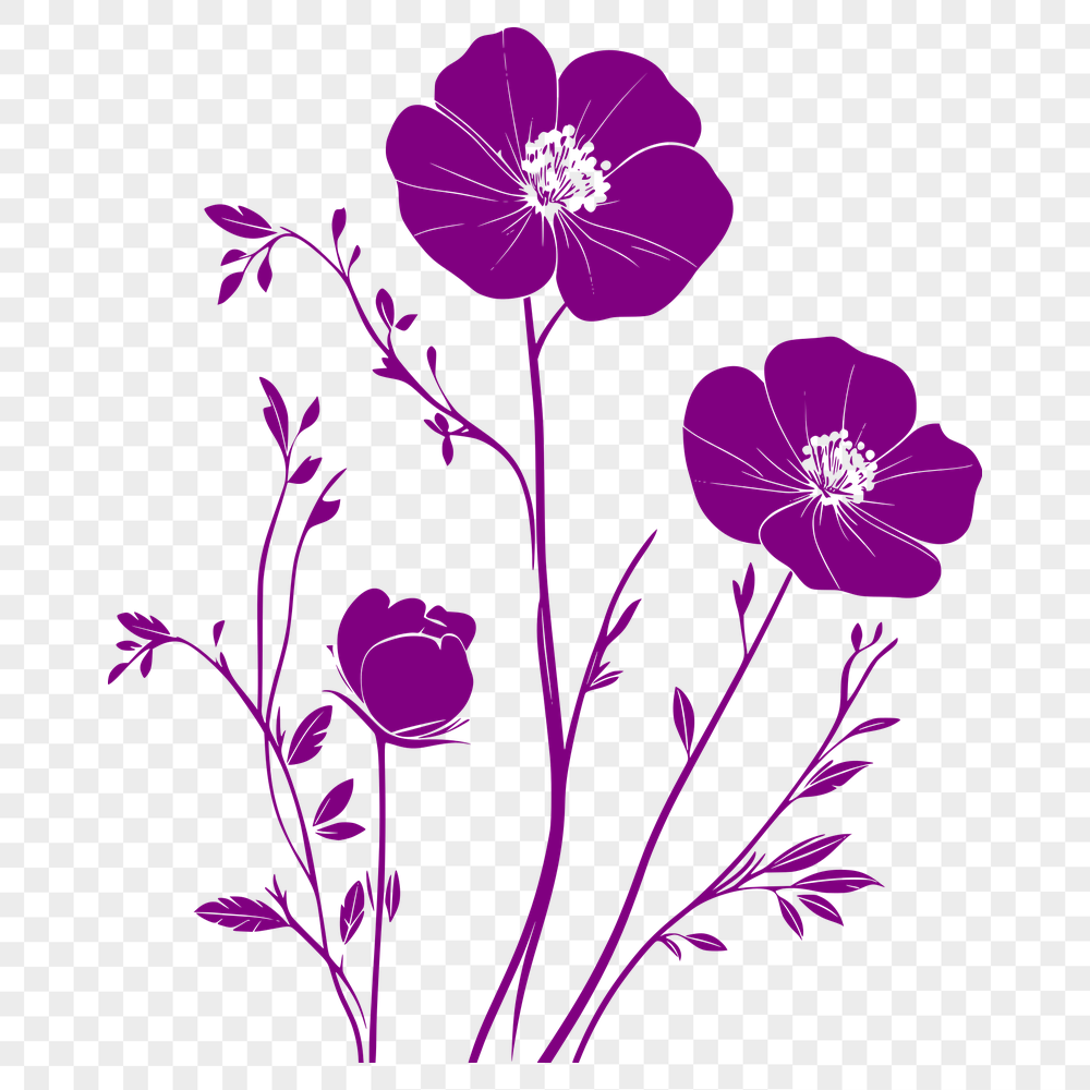 Artistic Flower Digital Artwork - Free SVG Download