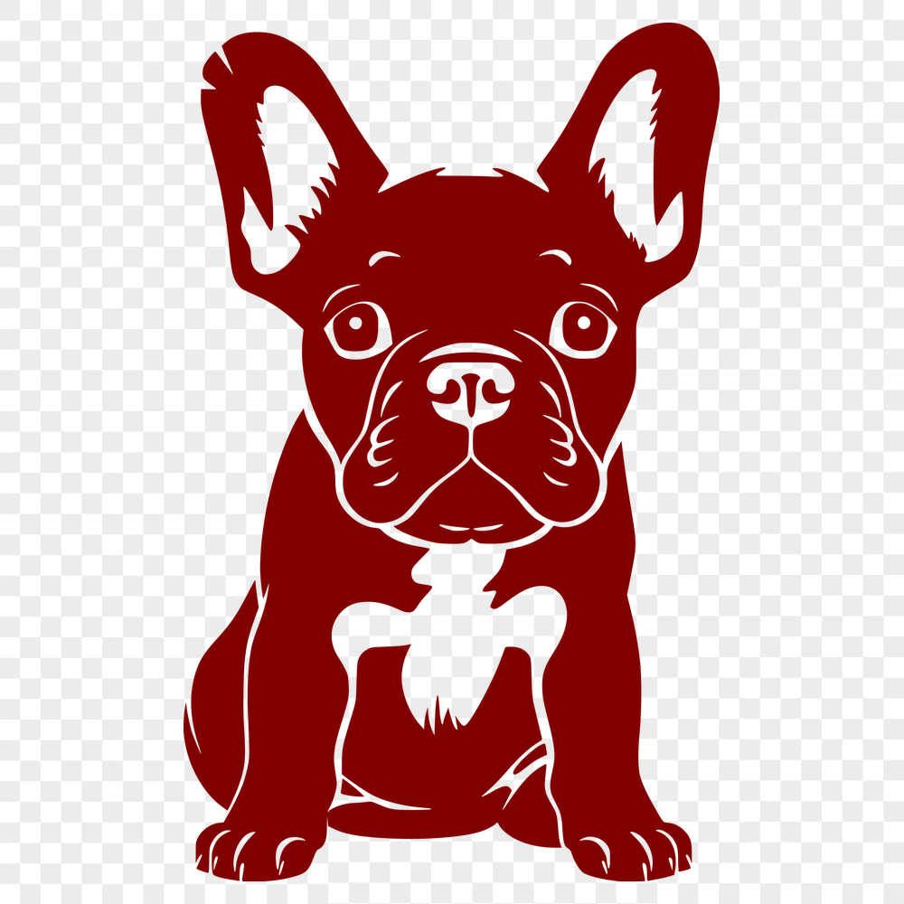 Beautiful Sitting French Bulldog SVG