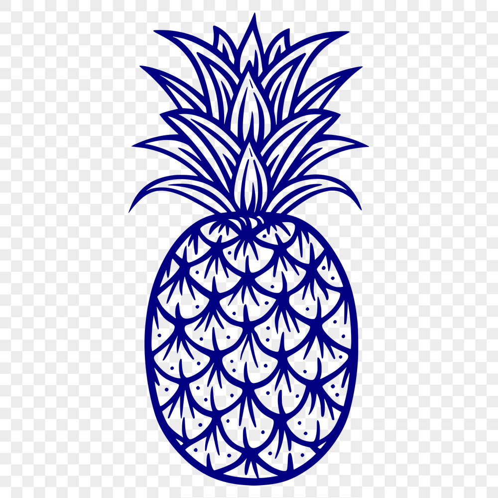 Free Pineapple SVG, PNG, PDF And DXF Files