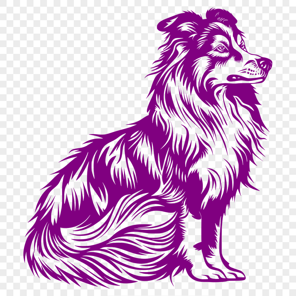 Artistic Sitting Shetland Sheepdog - PDF