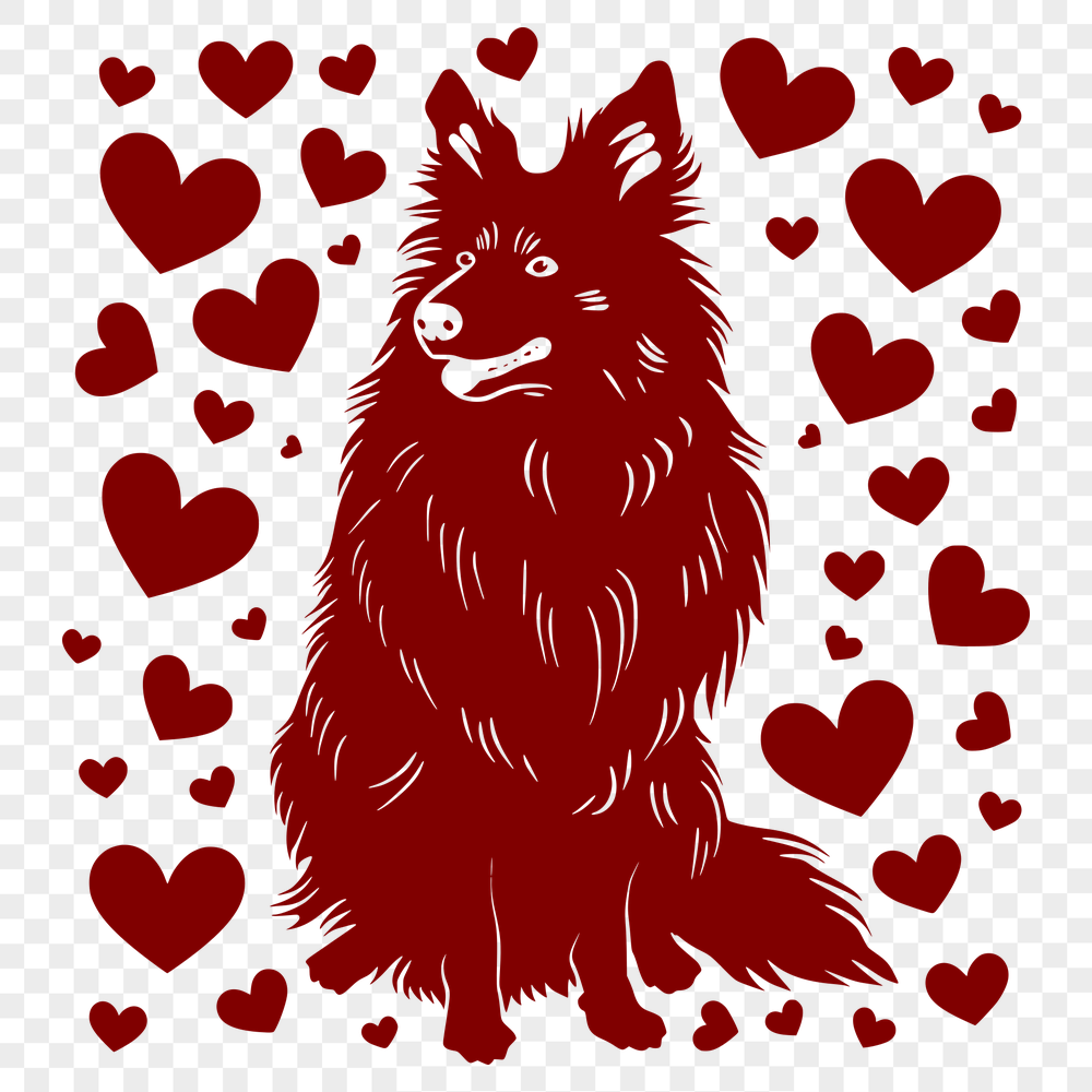 Free Sitting Shetland Sheepdog Design