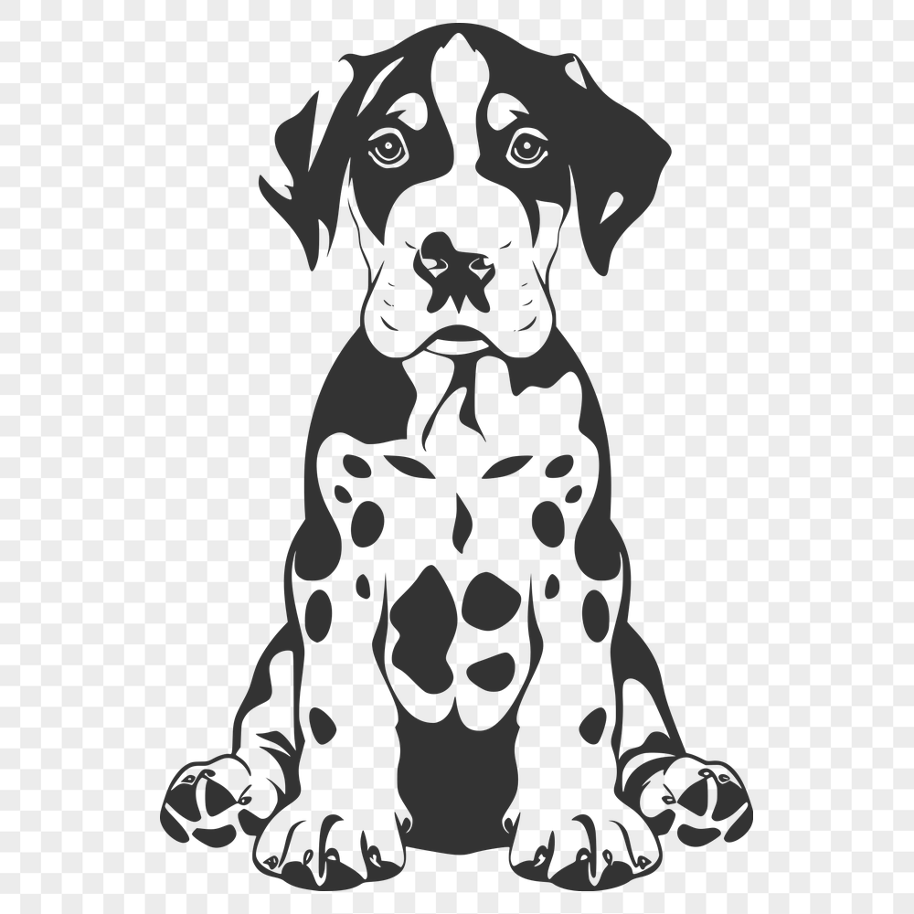 Sitting Great Dane Vector Craft File