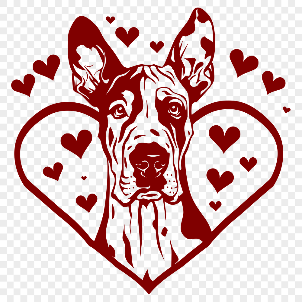 Free Beautiful Great Dane Vector Art