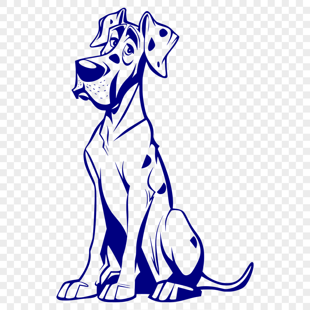 Artistic Sitting Great Dane DXF