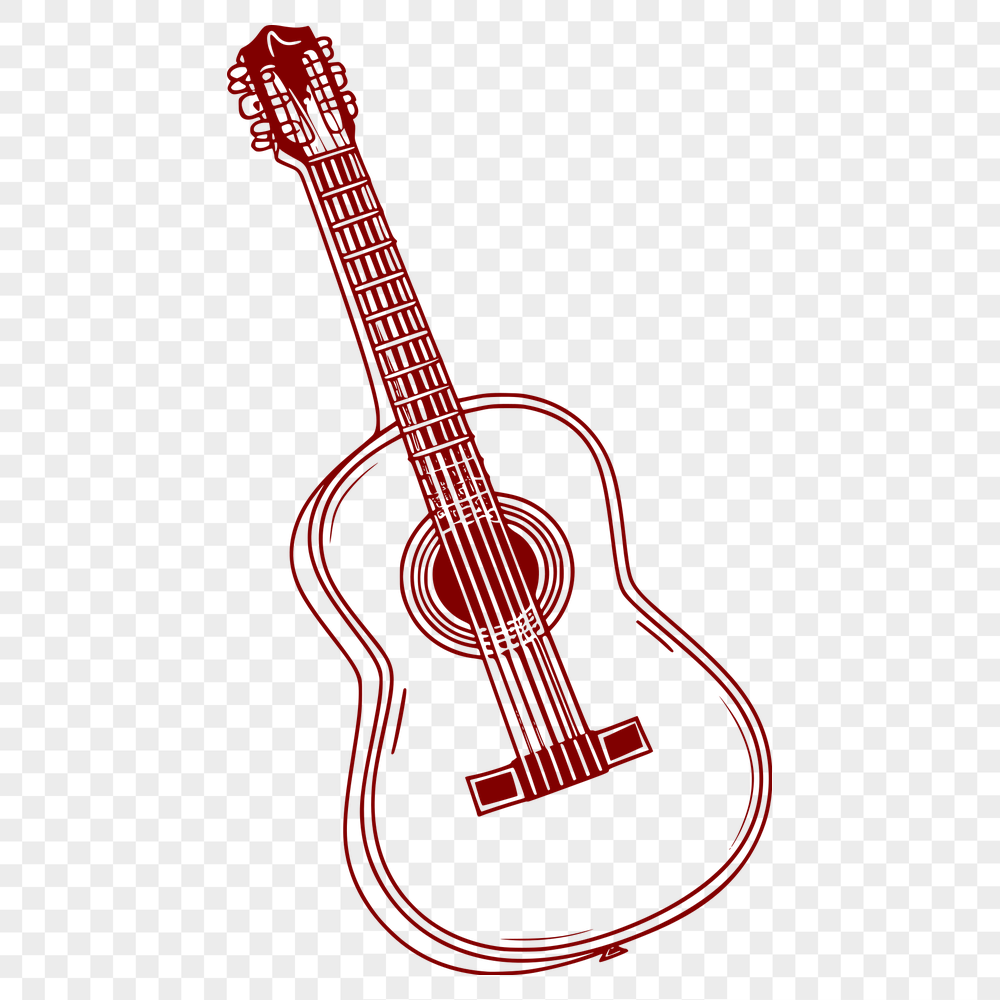 Unique Guitar Vector Illustration