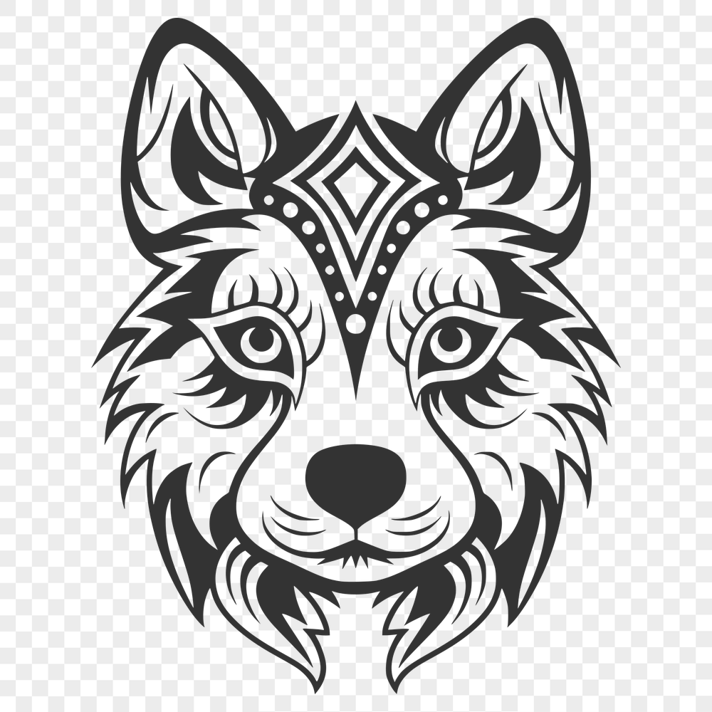 Ornate Husky SVG