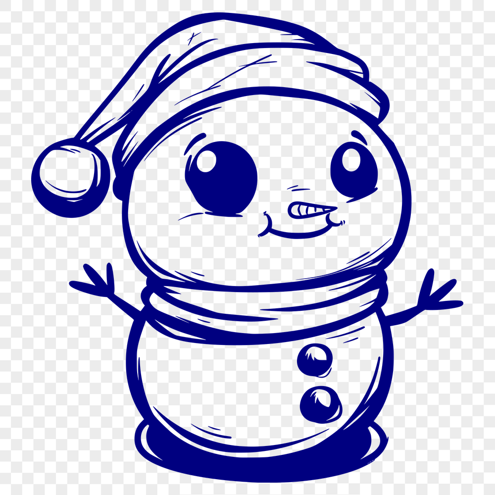 Free Snowman - Laser Cutter PNG