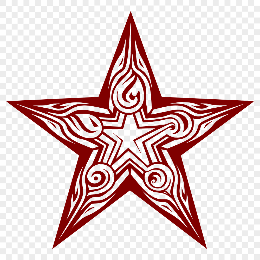 Star Template In PNG File Format For Free Download