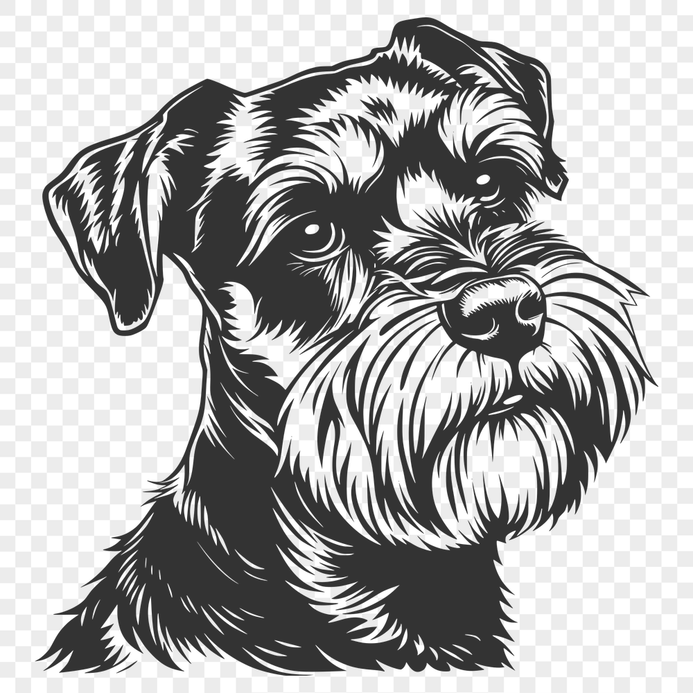 Beautiful Miniature Schnauzer - For Vinyl Project