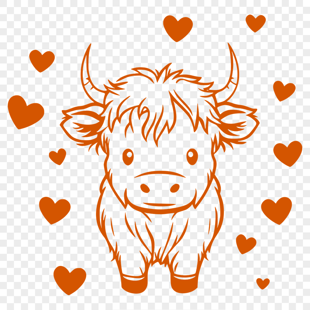 Free Highland Cow In PDF Free Commercial Use Download