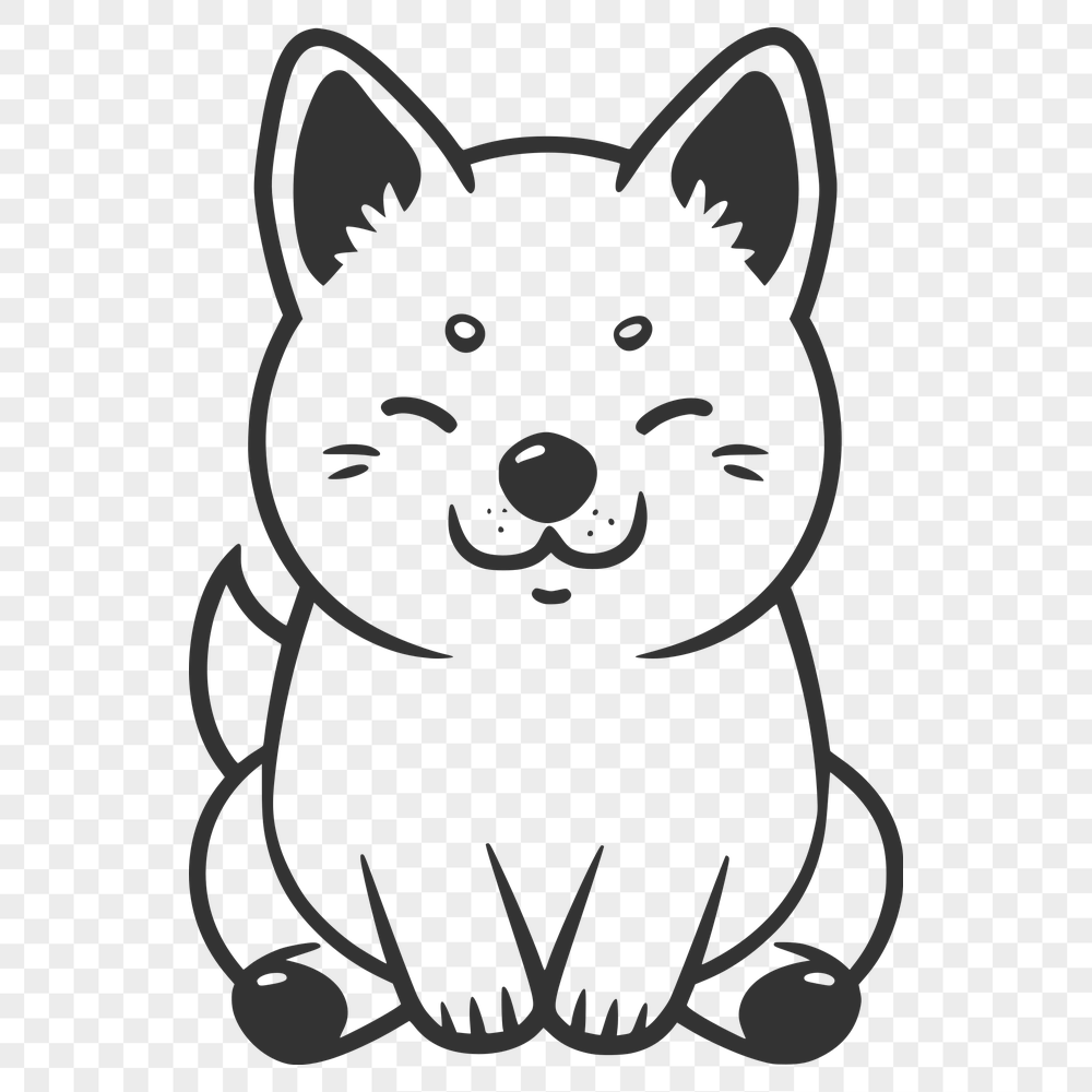 Creative Sitting Shiba Inu DXF