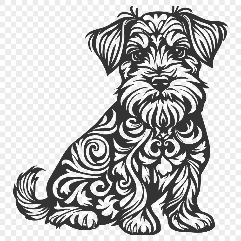 Creative Sitting Miniature Schnauzer - PDF