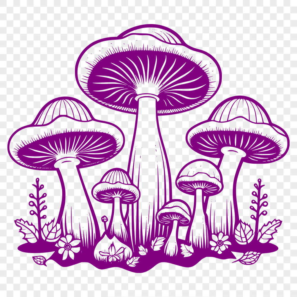 Free Beautiful Mushroom Vector Art