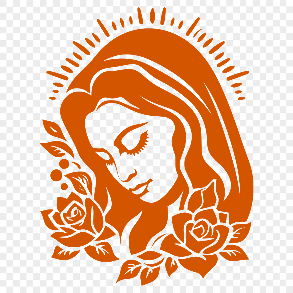 Free Unique Virgin Mary Decal