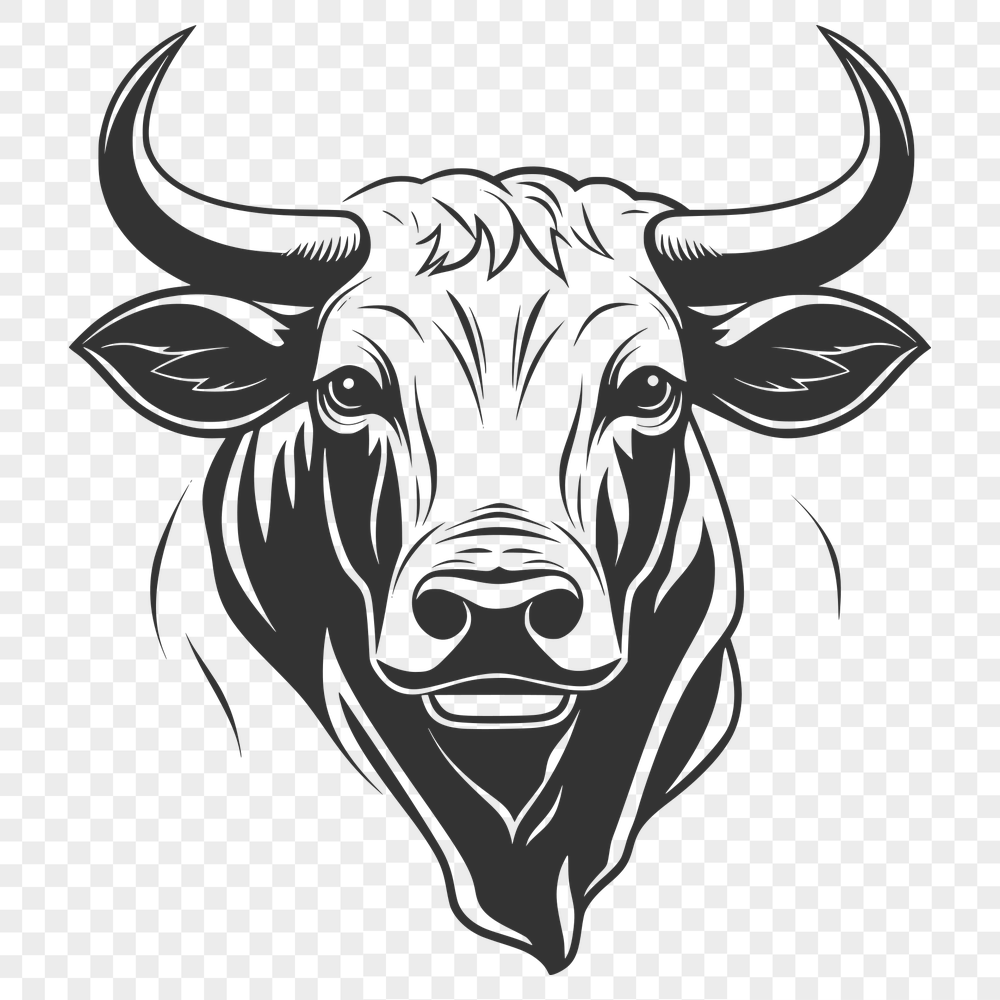 Free Stunning Cow Vector Drawing