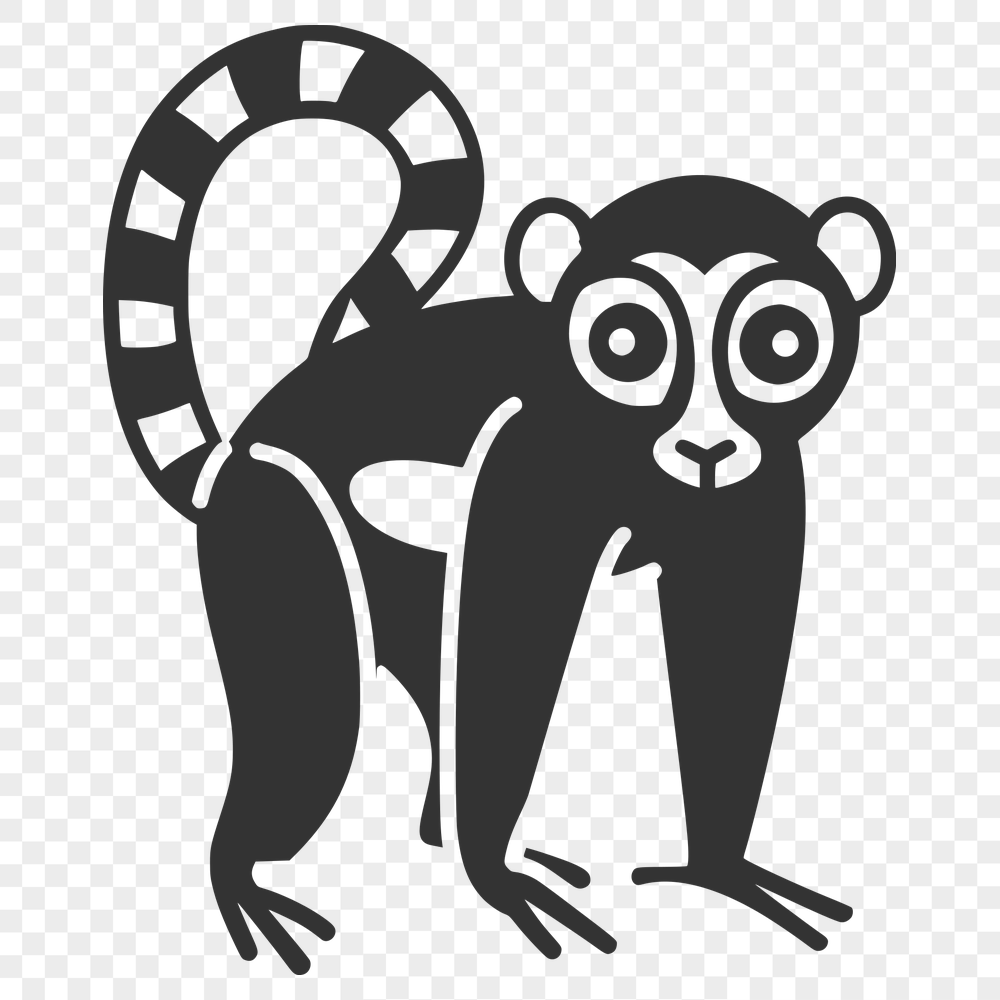 Stunning Lemur Vector Illustration