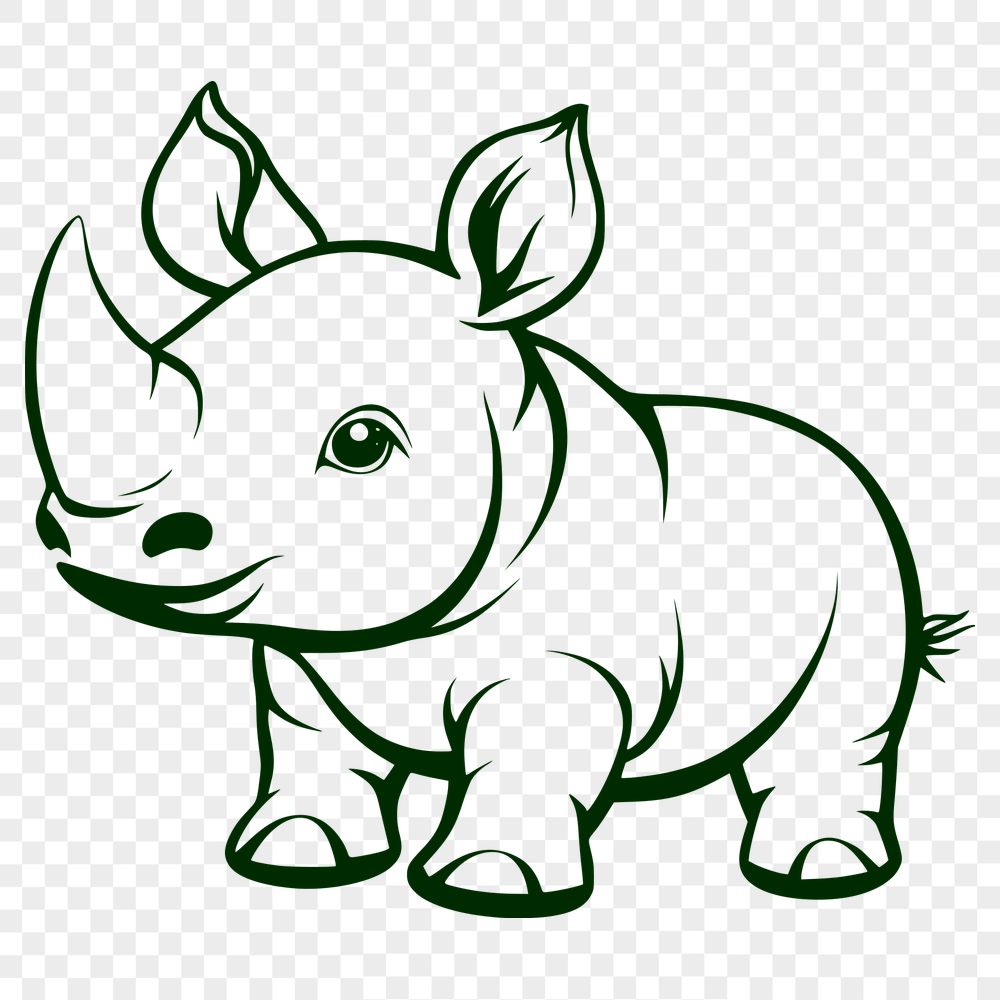 Creative Safari Animal Stencil - Free PNG