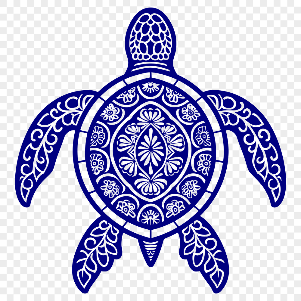 Unique Sea Turtle Digital Drawing