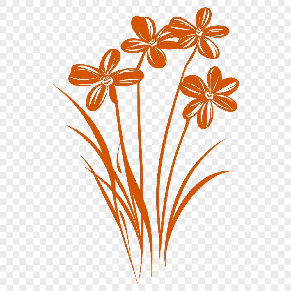 Free Unique Flower Digital Drawing DXF - Commercial Use