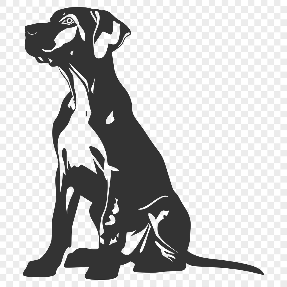 Artistic Sitting Great Dane Artwork