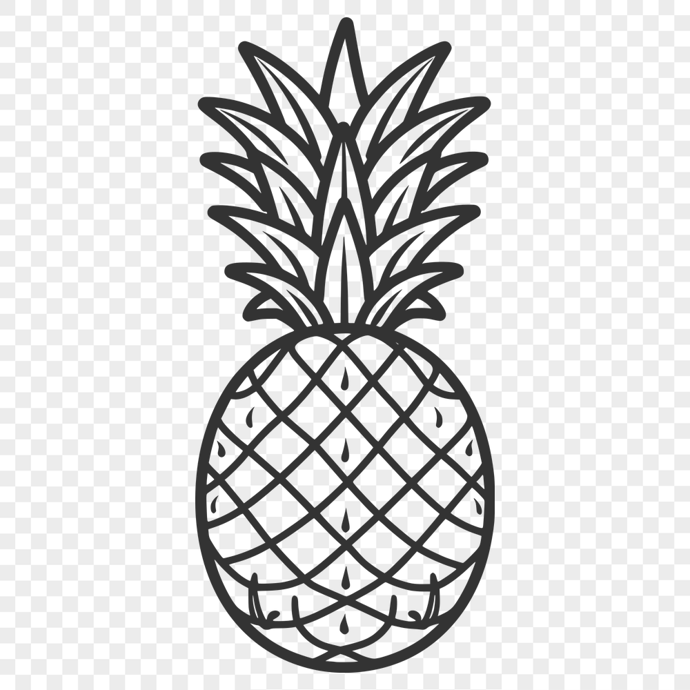 Beautiful Pineapple Stencil