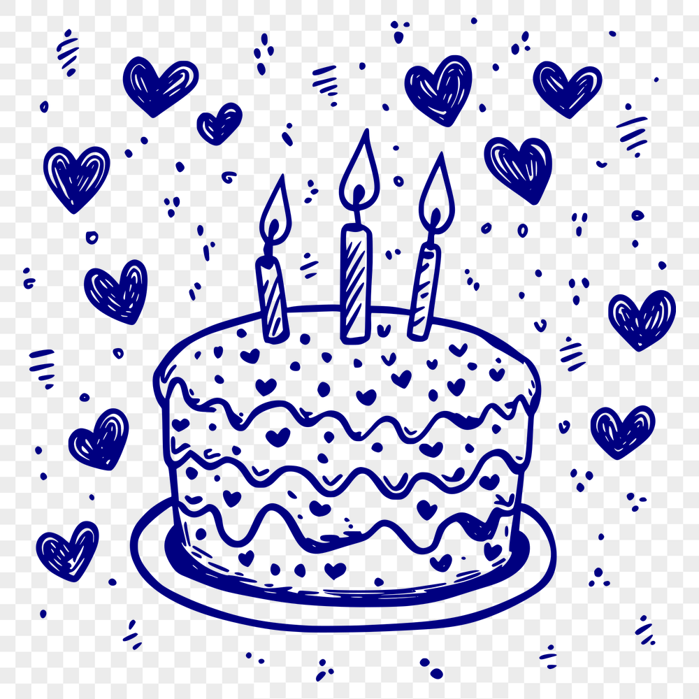 Unique Birthday Cake In DXF - For Free Download, Commercial Use