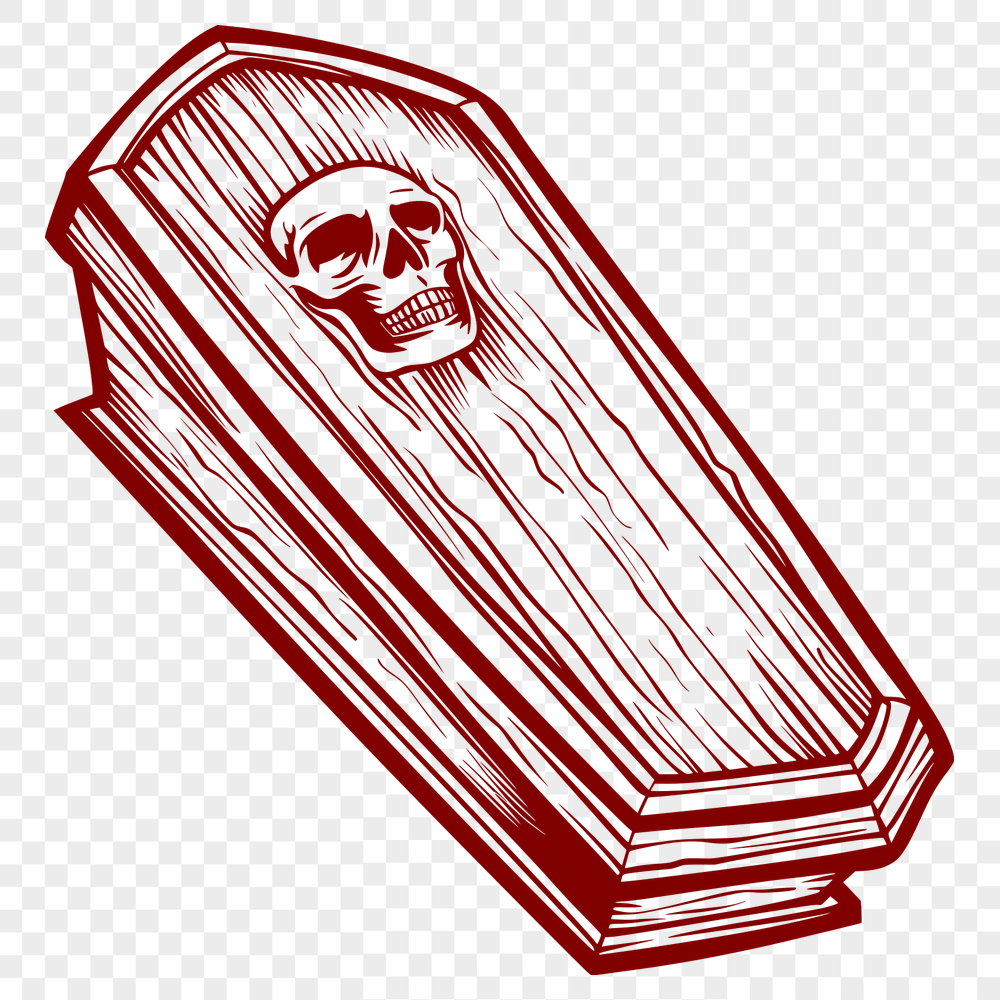 Free Coffin SVG, PNG, PDF And DXF Files