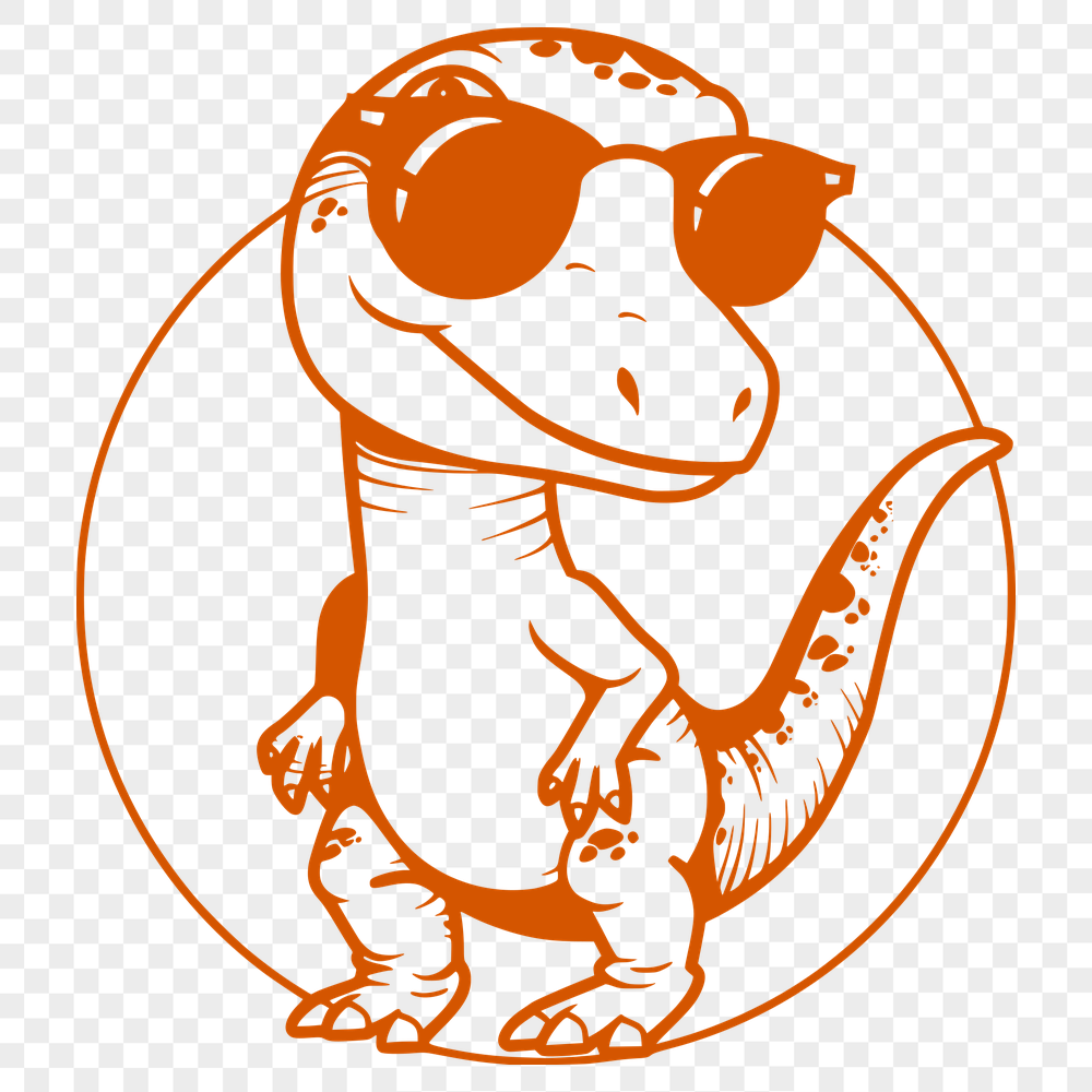 Artistic Dinosaur Wearing Sunglasses PDF