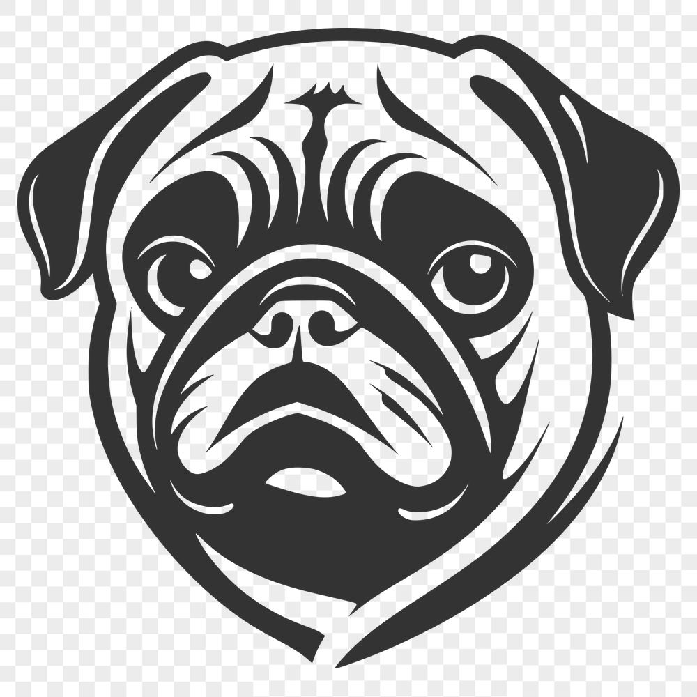 Beautiful Pug Illustration