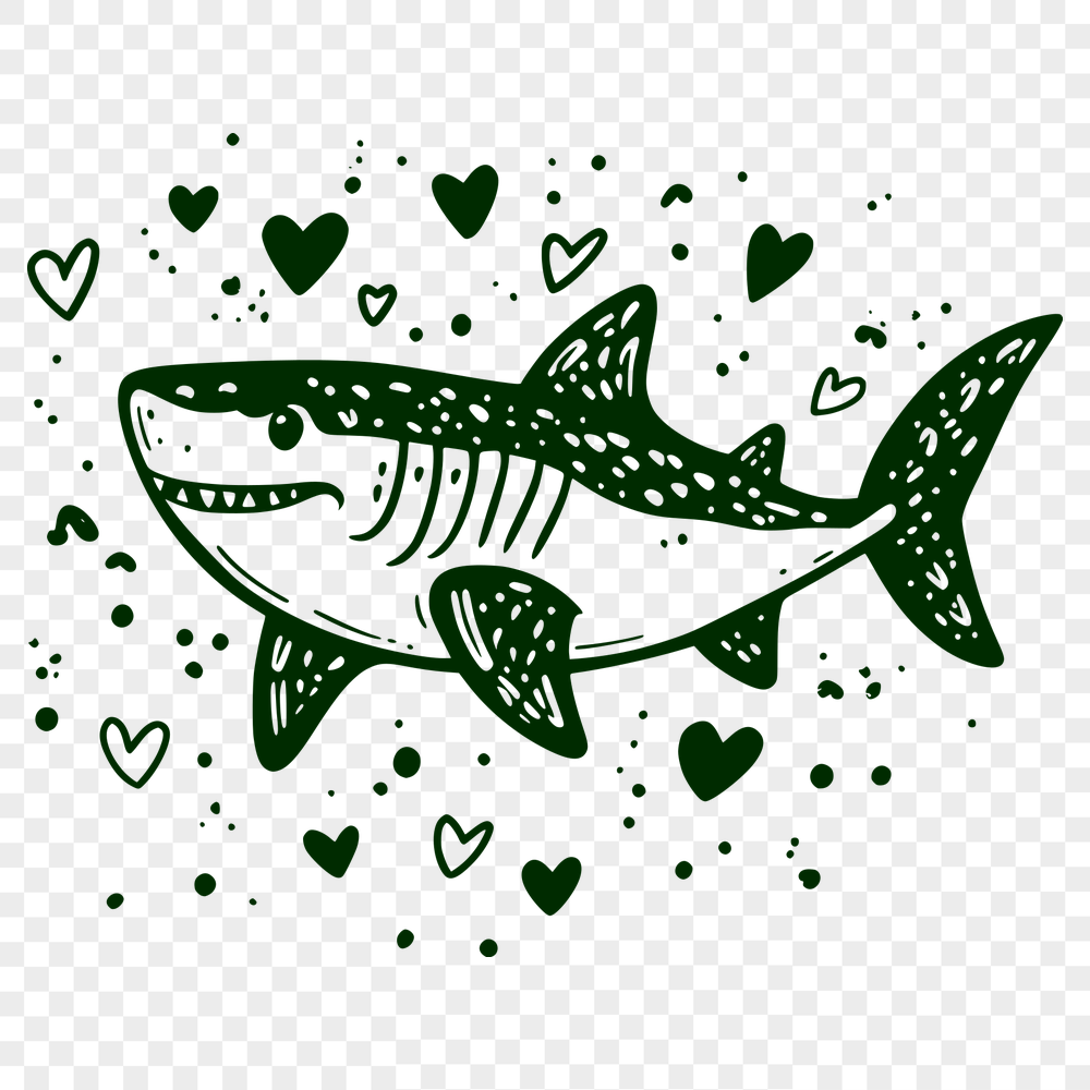 Stunning Shark In SVG, PNG, PDF And DXF File Formats - Free