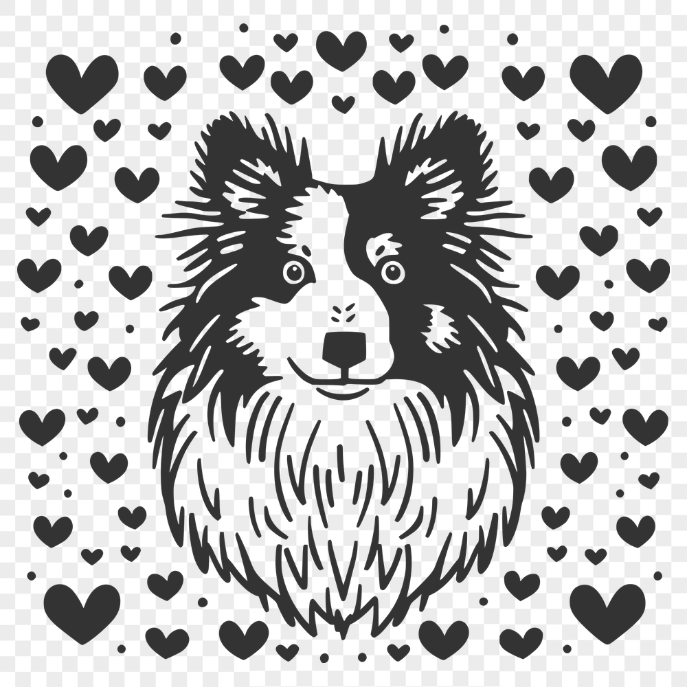 Free Beautiful Shetland Sheepdog Clipart