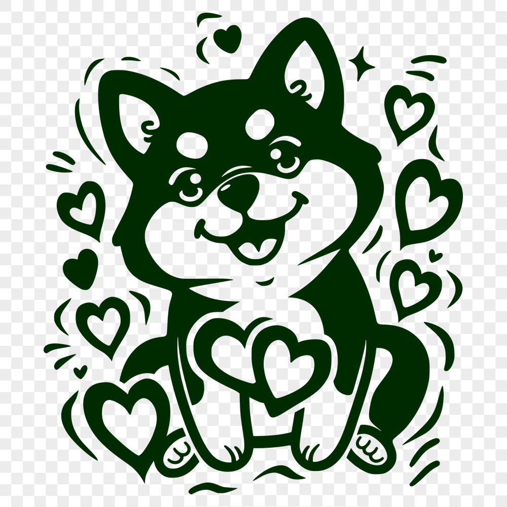 Free Unique Shiba Inu Vector Image