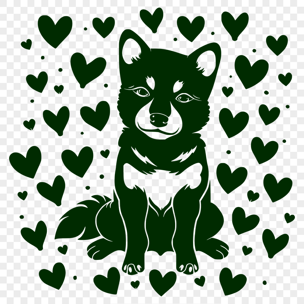 Artistic Shiba Inu Vector Drawing