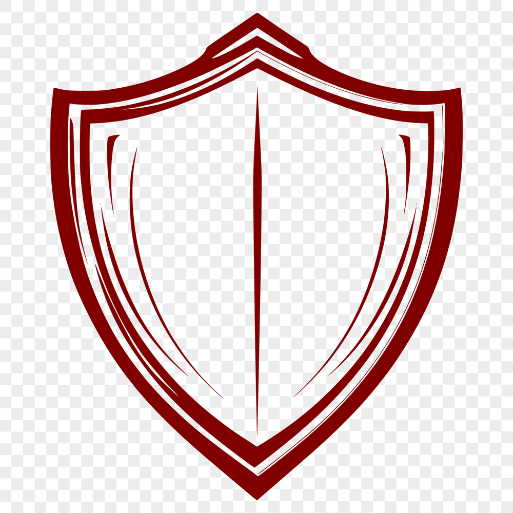 High-quality shield graphic with minimalist design and clean lines A high-resolution, scalable shield graphic designed with clean lines and minimal details.