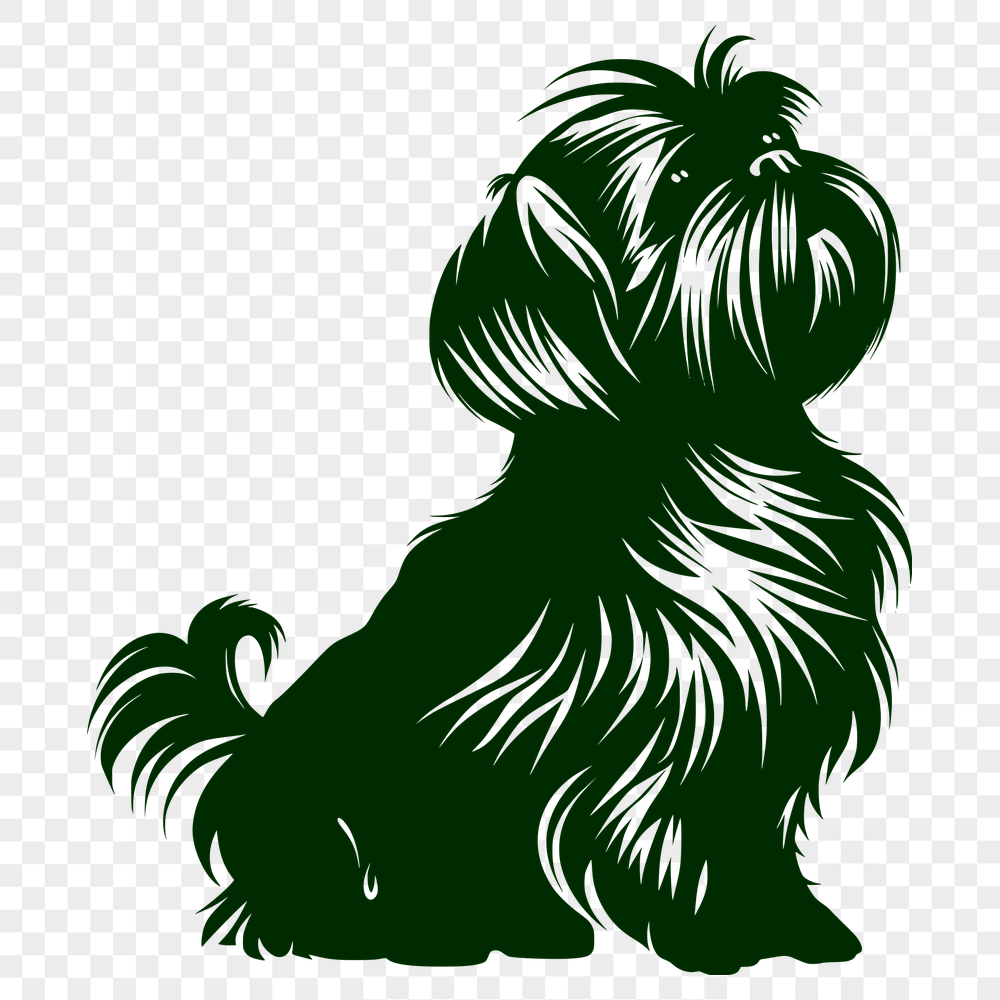 Beautiful Sitting Shih Tzu Vector Craft File