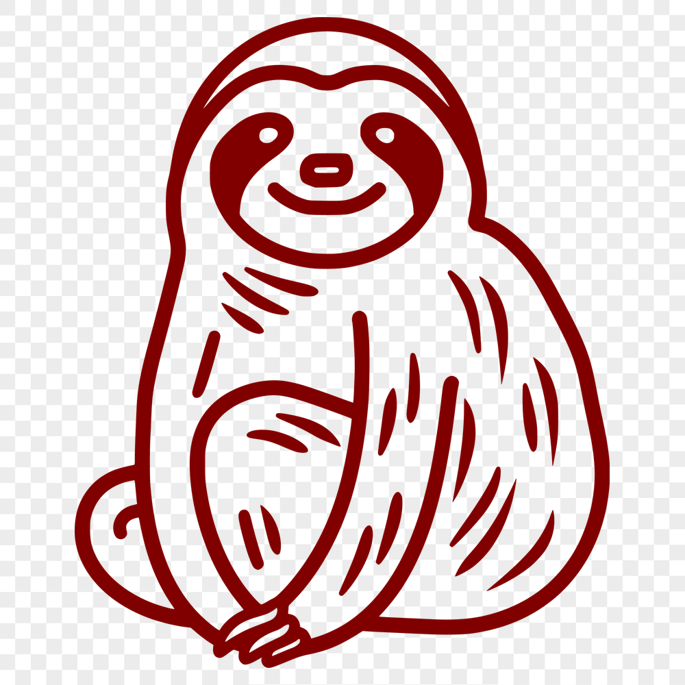 Artistic Sloth PNG