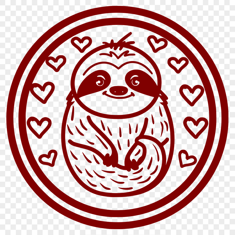 Free Unique Sloth Digital Drawing