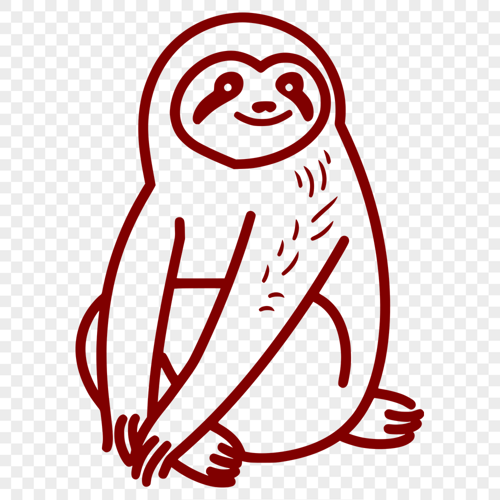 Free Unique Sloth Clip Art