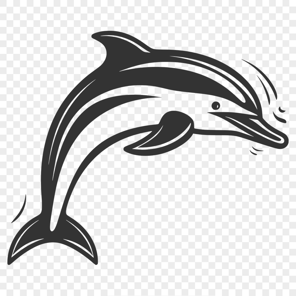 Free Artistic Dolphin Stencil