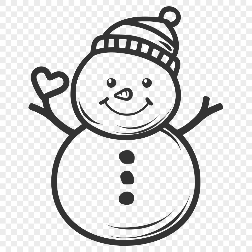 Artistic Snowman Clip Art