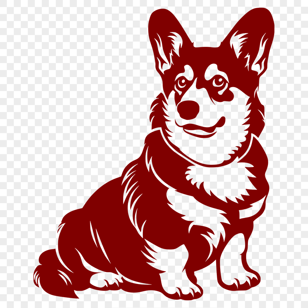 Beautiful Sitting Corgi Vector Image