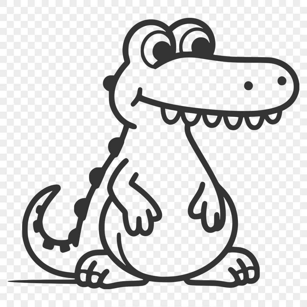 Crocodile SVG, PNG, PDF And DXF Files