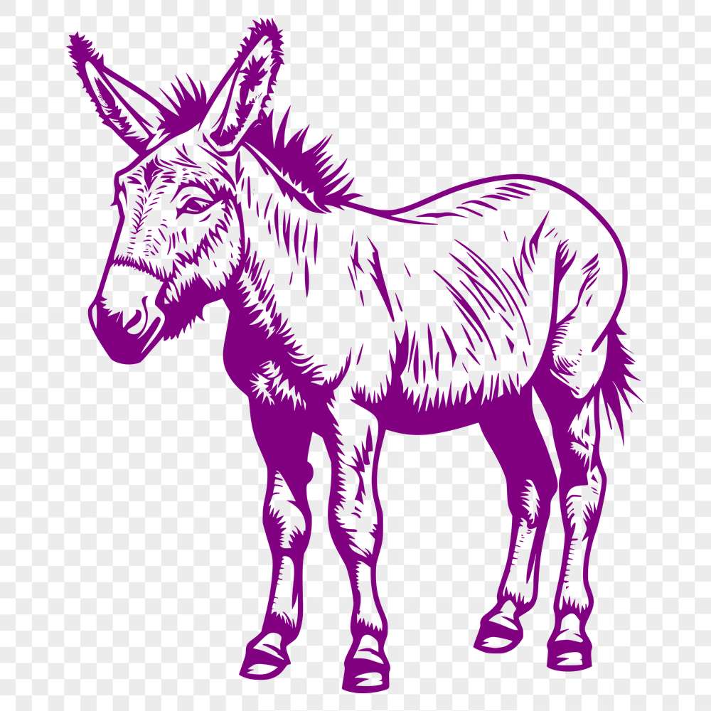 Standing Donkey SVG