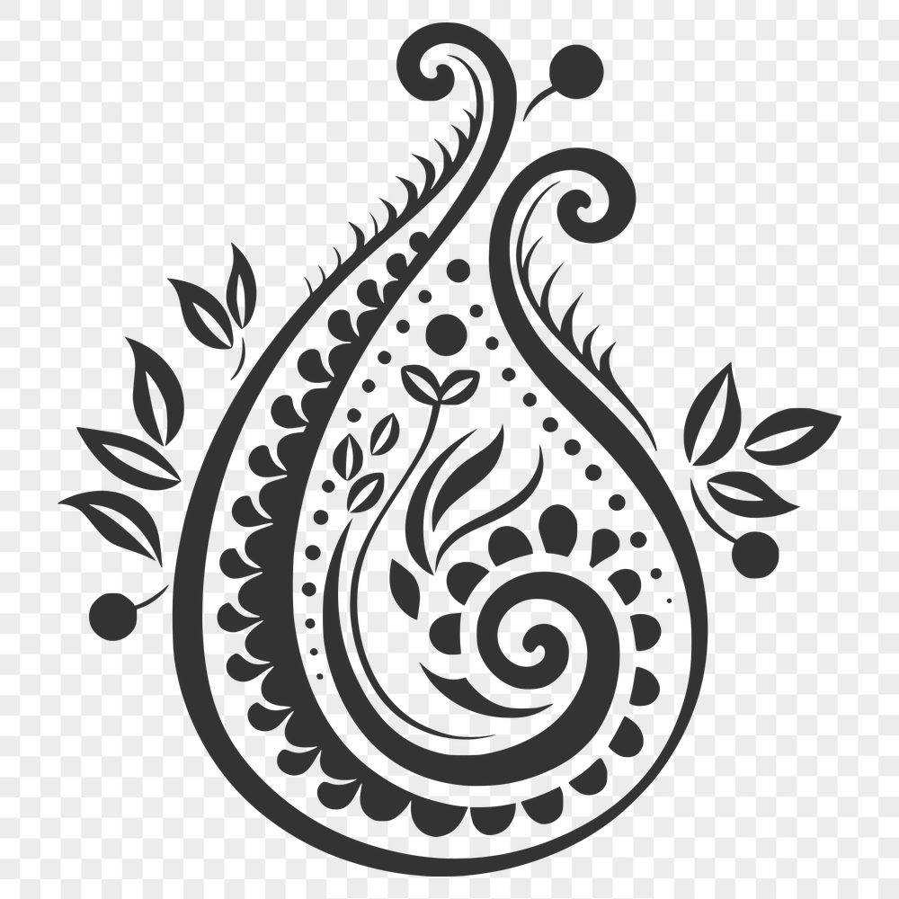 Paisley SVG, PNG, PDF And DXF Files