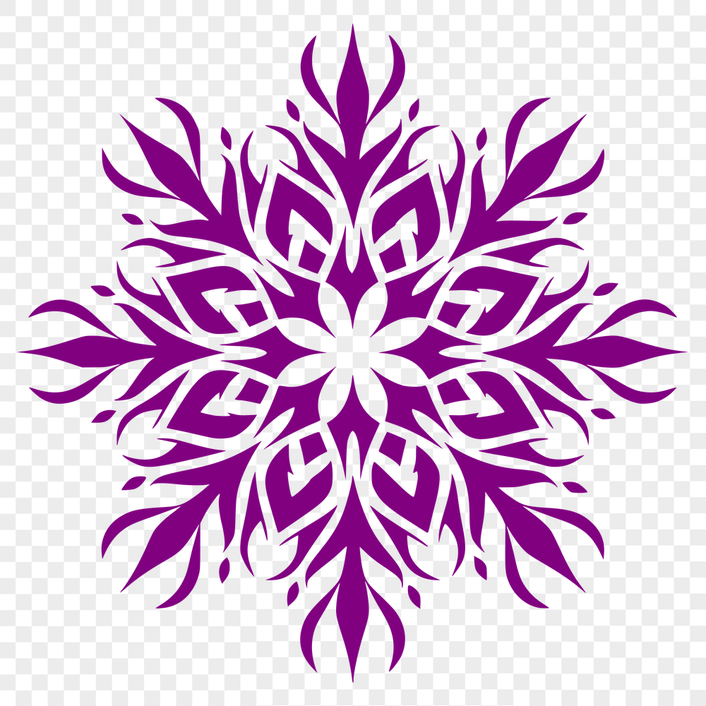 Artistic Snowflake SVG, PNG, PDF And DXF Files