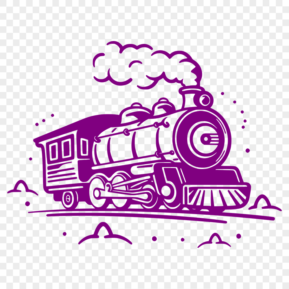 Stunning Train Digital Drawing